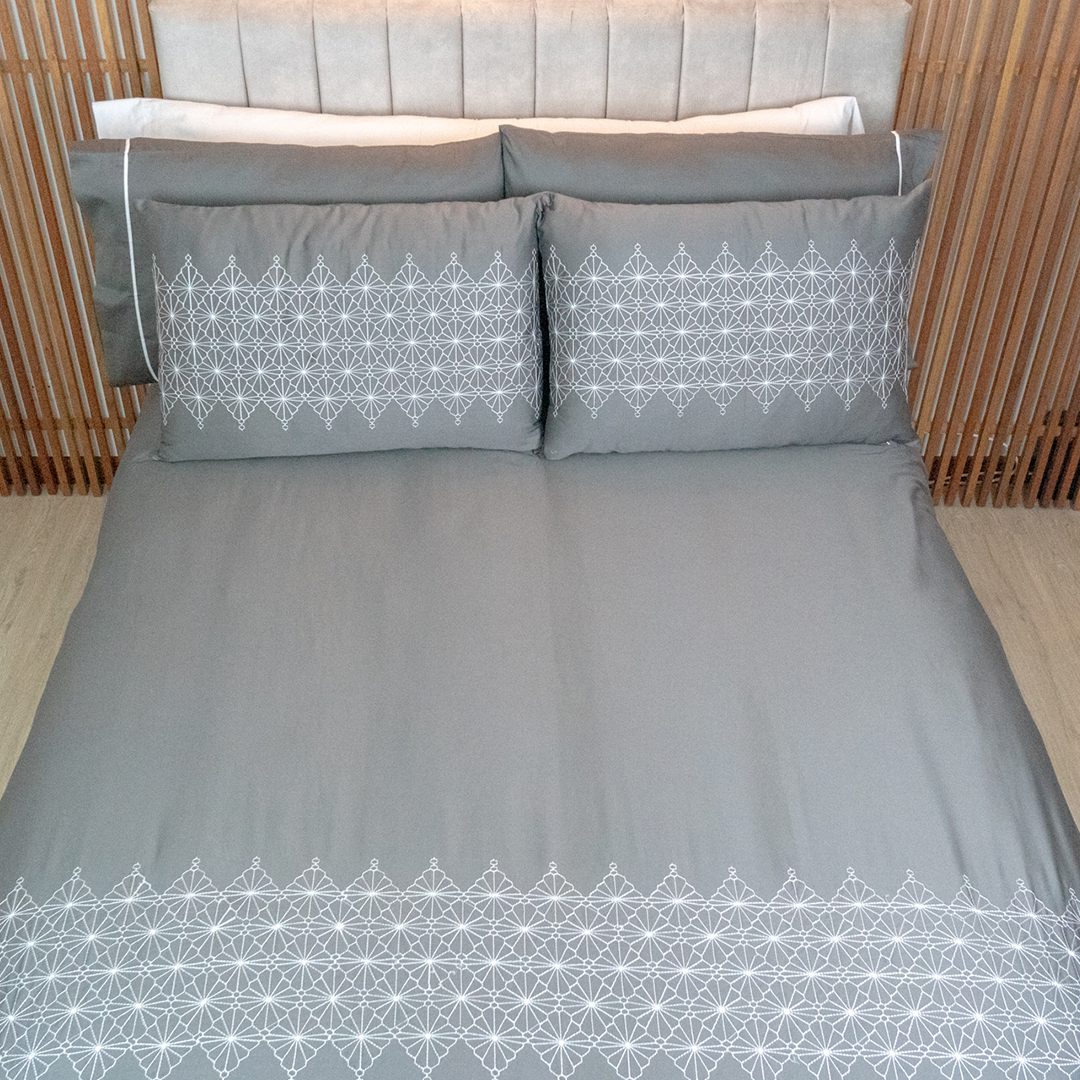 Set de duvet Macadamia "Gris oscuro"