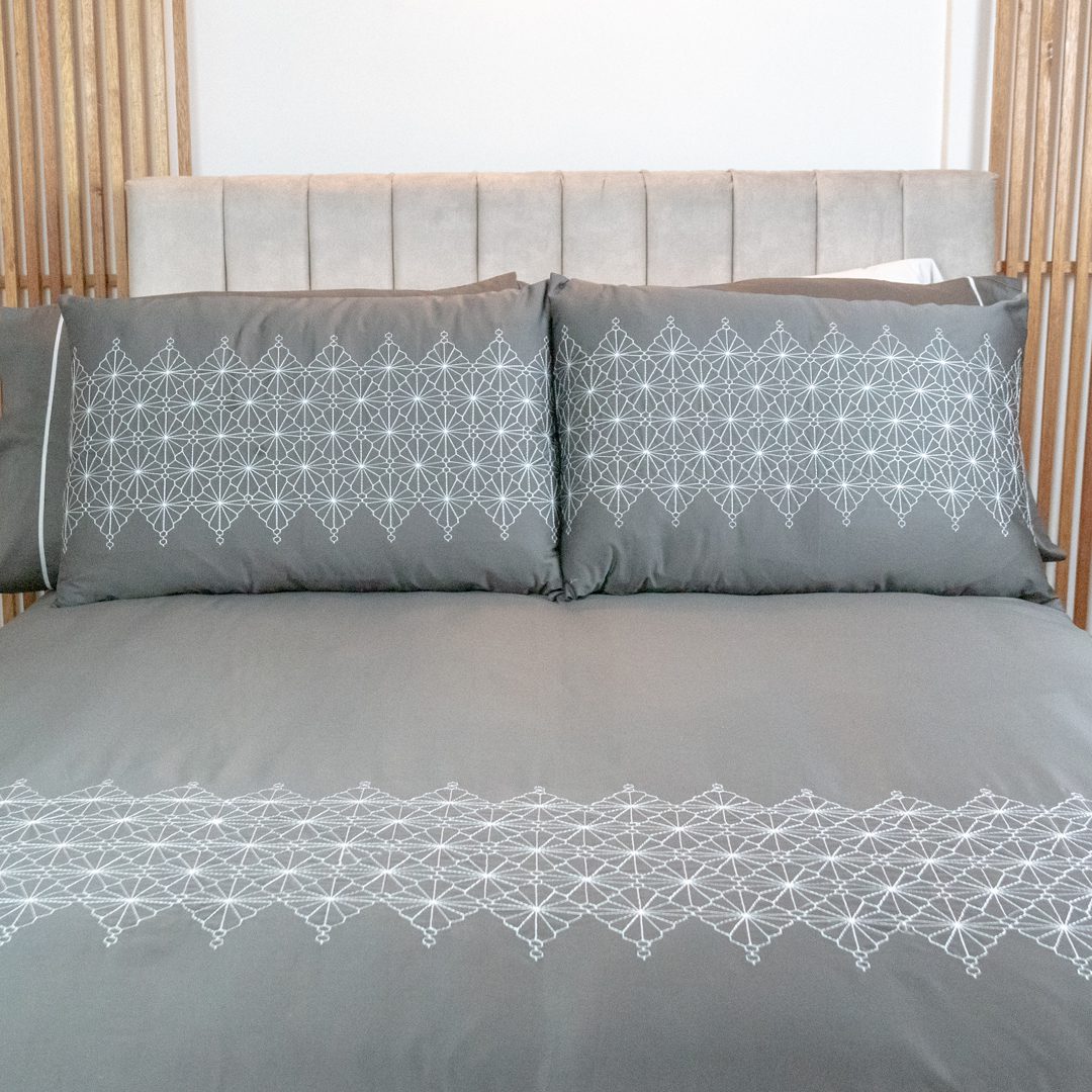 Set de duvet Macadamia "Gris oscuro"