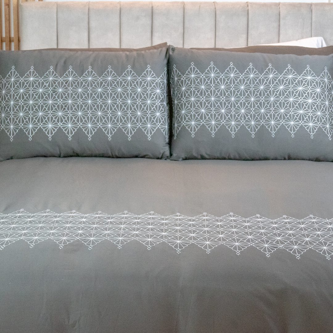 Set de duvet Macadamia "Gris oscuro"