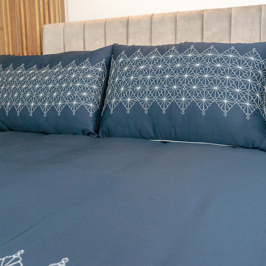 Set de duvet Macadamia "Azul navi"