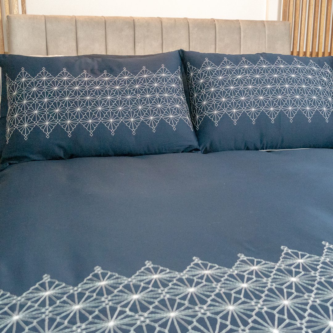 Set de duvet Macadamia "Azul navi"