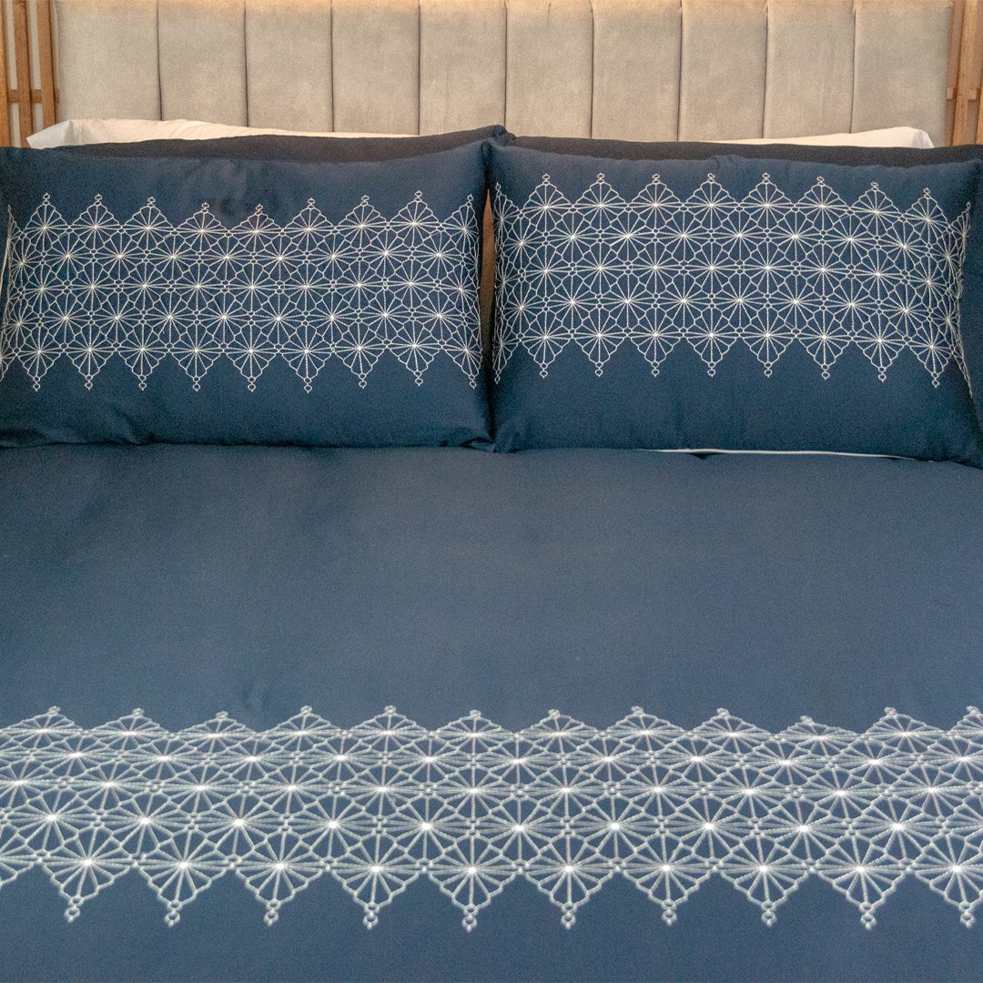 Set de duvet Macadamia "Azul navi"